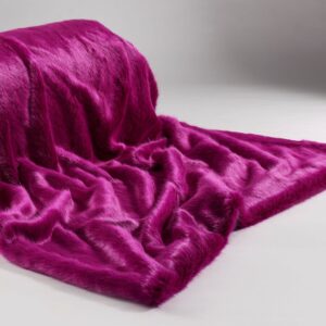 London Magenta Faux Fur Throw MTO