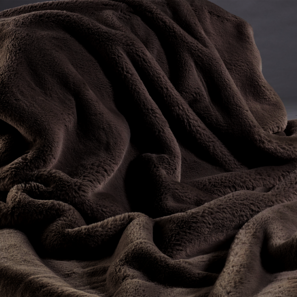 Grey Luxe Faux Fur Throw