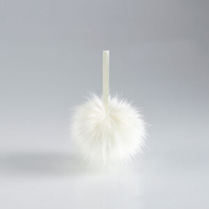 Longhaired White Faux Fur Bauble