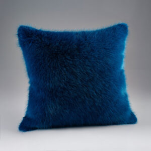 London Bluestone Faux Fur Cushion