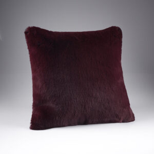Luxe Wine Faux Fur Cushion