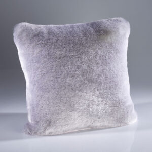 Silver Alaska Fox Faux Fur Cushion