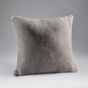 Soft Grey Faux Fur Cushion