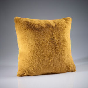 Soft Mustard Faux Fur Cushion