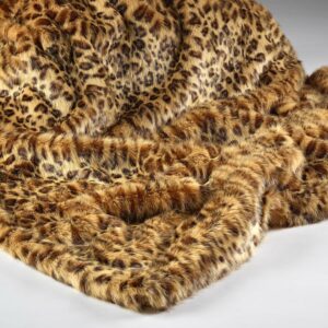 Gold Leopard Faux Fur Throw