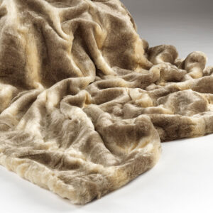 Gold Ombre Faux Fur Throw