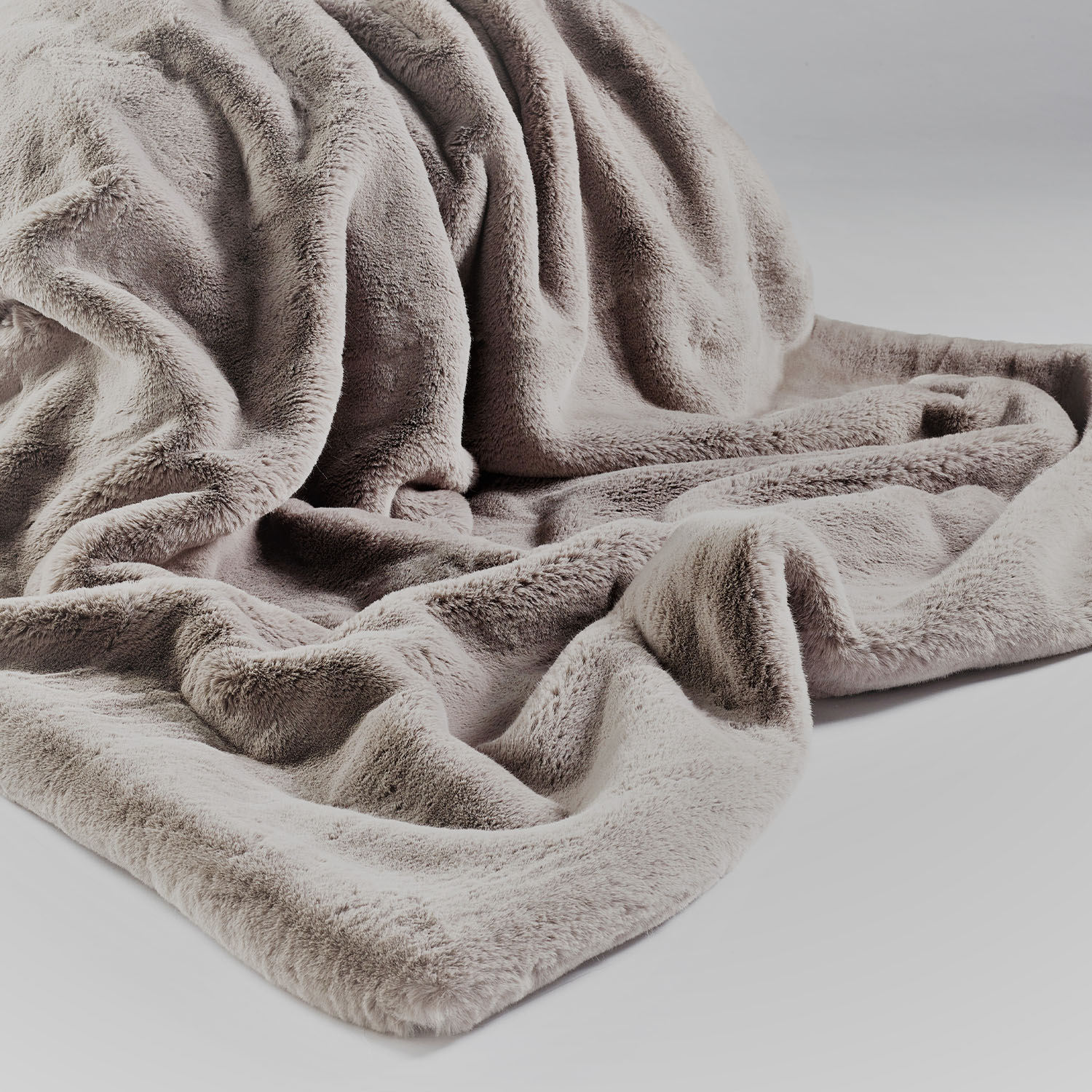 Luxe Silver Faux Fur Throw Made in Britain Katrina Hampton