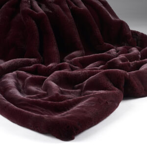 Luxe Wine Faux Fur Throw